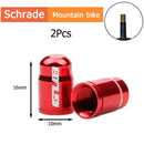2pcs Aluminum Bicycle Tire Valve Cap Schrader/Presta Valve Cap Bike Tire Caps with Vacuum Tire Law Mouth Nut Bicycle Accessories