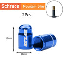 2pcs Aluminum Bicycle Tire Valve Cap Schrader/Presta Valve Cap Bike Tire Caps with Vacuum Tire Law Mouth Nut Bicycle Accessories