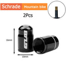 2pcs Aluminum Bicycle Tire Valve Cap Schrader/Presta Valve Cap Bike Tire Caps with Vacuum Tire Law Mouth Nut Bicycle Accessories