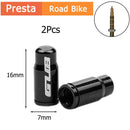 2pcs Aluminum Bicycle Tire Valve Cap Schrader/Presta Valve Cap Bike Tire Caps with Vacuum Tire Law Mouth Nut Bicycle Accessories