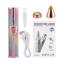 2 in 1 Rechargeable Eyebrow Trimmer Lady Shaver Mini USB Women Epilator Facial Hair Remover Pen Size Female Hair Shaving Razor