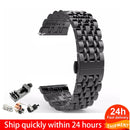 22mm 20mm Band for Samsung Galaxy Watch 3 41 45mm Gear S3 46mm 42mm Watch Stainless Steel Strap for Amazift Metal Wrist Bracelet