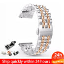 22mm 20mm Band for Samsung Galaxy Watch 3 41 45mm Gear S3 46mm 42mm Watch Stainless Steel Strap for Amazift Metal Wrist Bracelet