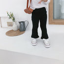2021Children's Pants Girls' Solid Gray And Black All-match Leggings Cotton Children's Pants Spring And Summer Boot Cut Pant