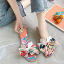 2021 Summer Fashion Sandals Shoes Women Bow Summer Sandals Slipper Indoor Outdoor Flip-flops Beach Shoes Female Slippers