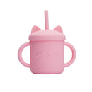 10 Color Baby Silicone Water Cup Feeding Cup BPA Free Baby Learning Drinkware Children's Soft Straw Cups