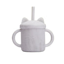10 Color Baby Silicone Water Cup Feeding Cup BPA Free Baby Learning Drinkware Children's Soft Straw Cups