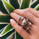 17KM Punk Gold Wide Chain Rings Set For Women Girls Fashion Irregular Finger Thin Rings Gift 2021 Female Jewelry Party
