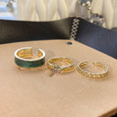 2020 New Gothic Style Three Piece Opening Rings For Woman Fashion Korean Jewelry European and American Wedding Party Sexy Ring