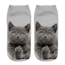 Cartoon Cat Sock 3D Cat Printed Cotton Anklet Socks Low Cut Sports Sock Cute Designer Women Girl Casual Socks