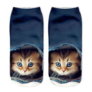 Cartoon Cat Sock 3D Cat Printed Cotton Anklet Socks Low Cut Sports Sock Cute Designer Women Girl Casual Socks