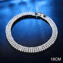 2021 New Fashion Luxury 925 Sterling Silver Tennis women's Bracelets Bangle For Women Christmas Gift Jewelry Wholesale S5877b