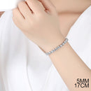 2021 New Fashion Luxury 925 Sterling Silver Tennis women's Bracelets Bangle For Women Christmas Gift Jewelry Wholesale S5877b