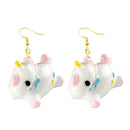 30 Style Earrings For Women Girls 3D Birthday Lovely Jewelry Duck Rabbit Animal Cow Flamingo Kids Children's friendship Gift