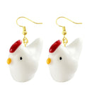 30 Style Earrings For Women Girls 3D Birthday Lovely Jewelry Duck Rabbit Animal Cow Flamingo Kids Children's friendship Gift