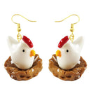 30 Style Earrings For Women Girls 3D Birthday Lovely Jewelry Duck Rabbit Animal Cow Flamingo Kids Children's friendship Gift