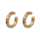 2020 New Fashion Pearl Ear Cuff Bohemia Stackable C Shaped CZ Rhinestone Small Earcuffs Clip Earrings for Women Wedding Jewelry