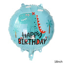 7pcs/set Dinosaur Foil Balloons Boys Animal Balloons Happy Birthday Balloon Baby Kids Birthday Party Jurassic World Decoration