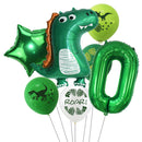 7pcs/set Dinosaur Foil Balloons Boys Animal Balloons Happy Birthday Balloon Baby Kids Birthday Party Jurassic World Decoration