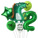7pcs/set Dinosaur Foil Balloons Boys Animal Balloons Happy Birthday Balloon Baby Kids Birthday Party Jurassic World Decoration