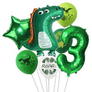 7pcs/set Dinosaur Foil Balloons Boys Animal Balloons Happy Birthday Balloon Baby Kids Birthday Party Jurassic World Decoration