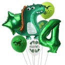 7pcs/set Dinosaur Foil Balloons Boys Animal Balloons Happy Birthday Balloon Baby Kids Birthday Party Jurassic World Decoration