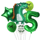7pcs/set Dinosaur Foil Balloons Boys Animal Balloons Happy Birthday Balloon Baby Kids Birthday Party Jurassic World Decoration