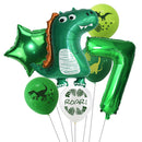 7pcs/set Dinosaur Foil Balloons Boys Animal Balloons Happy Birthday Balloon Baby Kids Birthday Party Jurassic World Decoration
