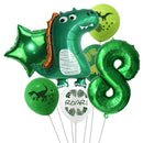 7pcs/set Dinosaur Foil Balloons Boys Animal Balloons Happy Birthday Balloon Baby Kids Birthday Party Jurassic World Decoration
