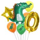 7pcs/set Dinosaur Foil Balloons Boys Animal Balloons Happy Birthday Balloon Baby Kids Birthday Party Jurassic World Decoration