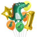 7pcs/set Dinosaur Foil Balloons Boys Animal Balloons Happy Birthday Balloon Baby Kids Birthday Party Jurassic World Decoration