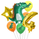 7pcs/set Dinosaur Foil Balloons Boys Animal Balloons Happy Birthday Balloon Baby Kids Birthday Party Jurassic World Decoration