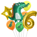 7pcs/set Dinosaur Foil Balloons Boys Animal Balloons Happy Birthday Balloon Baby Kids Birthday Party Jurassic World Decoration