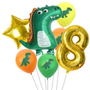 7pcs/set Dinosaur Foil Balloons Boys Animal Balloons Happy Birthday Balloon Baby Kids Birthday Party Jurassic World Decoration