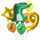 7pcs/set Dinosaur Foil Balloons Boys Animal Balloons Happy Birthday Balloon Baby Kids Birthday Party Jurassic World Decoration