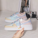 2021 Spring Korean xue sheng ban xie wang Red Little Daisy Sports Shoes White Shoes Woman Shoes Sneakers