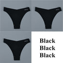 3PCS/Set Women Seamless Lingerie Female Thongs Sexy Underwear Woman Invisible Low-Rise Underpant Women's Panties Bikini Briefs