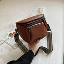 2021Designer Crossbody Bag Pu Leather Soft Messenger Bags For Ladies Zipper Wide Shoulder Strap Mini Retro Woman Bag Female Bags