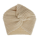 Women Autumn Winter Knot Bandana Turban Resuable Foldable Bonnet Hat Night Cap Sleep Head Cover Solid Color Headwrap Headscarf