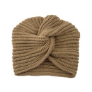 Women Autumn Winter Knot Bandana Turban Resuable Foldable Bonnet Hat Night Cap Sleep Head Cover Solid Color Headwrap Headscarf