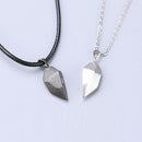 1Pair Magnetic Couple Heart Shape Necklace Gothic Punk Style For Men Jewelry Wedding Lovers Couples Valentine's Day gift Gifts