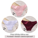 FINETOO M-2XL Women Cotton Underwear 3Pcs/set Comfortable Panties Ladies Plus Size Underpants Solid Color Briefs Female Lingerie