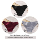 FINETOO M-2XL Women Cotton Underwear 3Pcs/set Comfortable Panties Ladies Plus Size Underpants Solid Color Briefs Female Lingerie