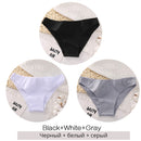 FINETOO M-2XL Women Cotton Underwear 3Pcs/set Comfortable Panties Ladies Plus Size Underpants Solid Color Briefs Female Lingerie