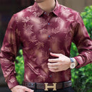 2021 New Social Long Sleeve Maple Leaf Designer Shirts Men Slim Fit Vintage Fashions Men's Shirt Man Dress Jersey Clothing 36565
