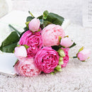2021 Beautiful Rose Peony Artificial Silk Flowers Small bouquet flores Home Party Spring Wedding Decoration Fake Flower