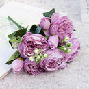 2021 Beautiful Rose Peony Artificial Silk Flowers Small bouquet flores Home Party Spring Wedding Decoration Fake Flower