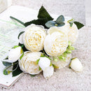 2021 Beautiful Rose Peony Artificial Silk Flowers Small bouquet flores Home Party Spring Wedding Decoration Fake Flower