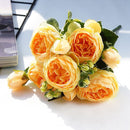 2021 Beautiful Rose Peony Artificial Silk Flowers Small bouquet flores Home Party Spring Wedding Decoration Fake Flower