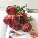 2021 Beautiful Rose Peony Artificial Silk Flowers Small bouquet flores Home Party Spring Wedding Decoration Fake Flower
